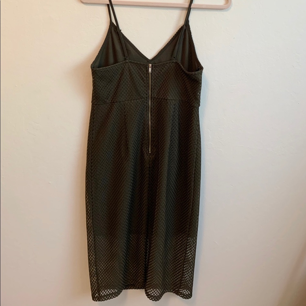 Forever 21 Midi Olive Green Bodycon Dress - Picture 2 of 5
